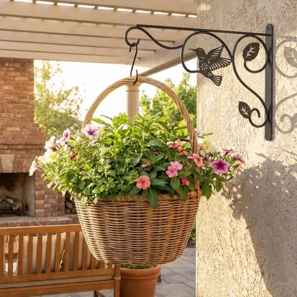 12-Inch Heavy Duty Cast Iron Wall Plant Hook | Bird Design Wall Plant Hook Babs