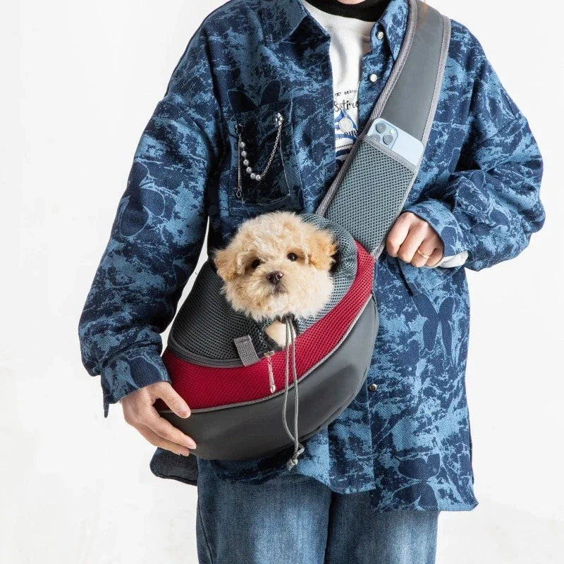 Pet Cat & Dog Mesh Sling Carrier Bag – Breathable Travel Pack Pet Carrier Bag Babs
