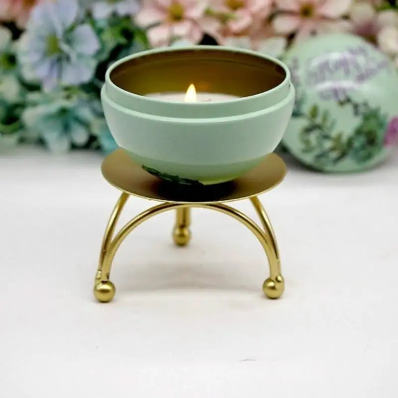 Geometric Circle Iron Candlestick Holder | Modern Metal Decor Candle Holder Babs