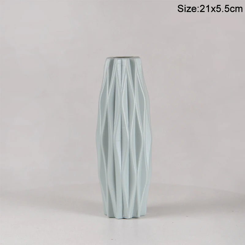 Modern Nordic Plastic Flower Vase – Tabletop Bouquet Pot Decorative Flower Vase Babs Style6