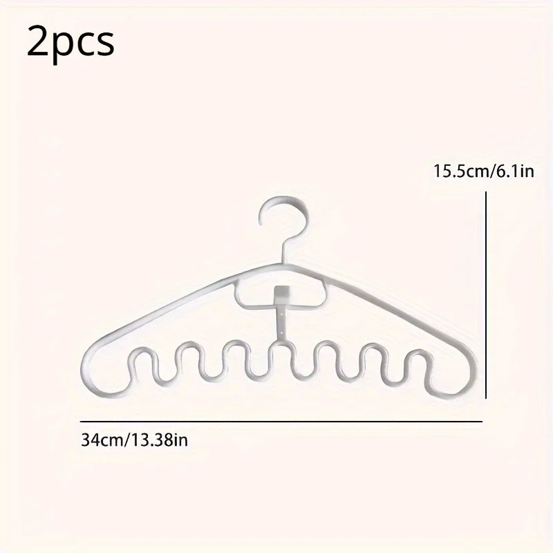 2pcs Plastic Clothes Hangers with Adjustable Clips – Space-Saving Clothes Hangers Babs 2pcs