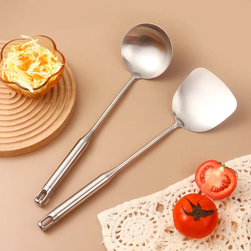 Heavy Duty Stainless Steel Kitchen Utensil Set – Spatula & Ladle Kitchen Utensil Set Babs