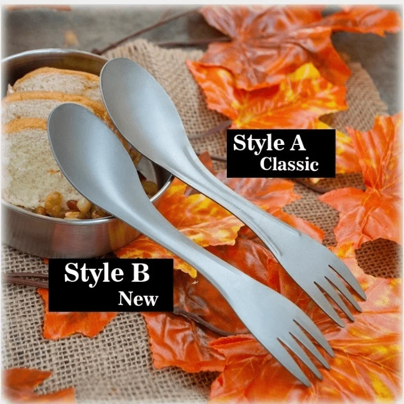 Ultralight Titanium Spork – Camping Fork & Spoon Utensil Camping Spork Babs