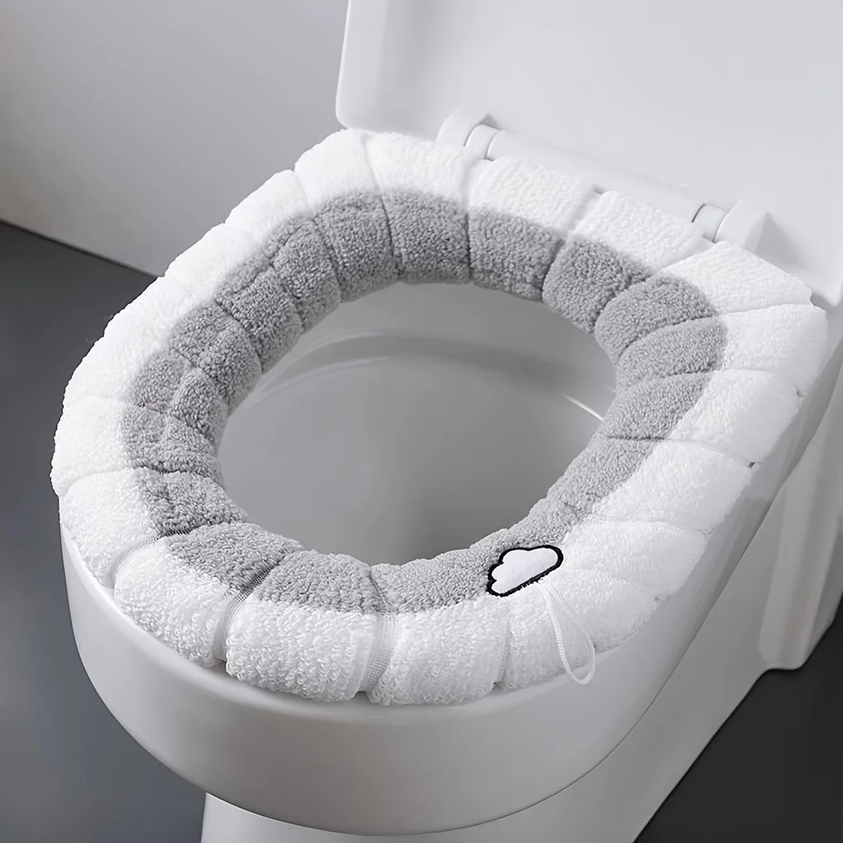 Stretchable Washable Toilet Seat Cushion Cover with Handle Toilet Seat Cover Babs