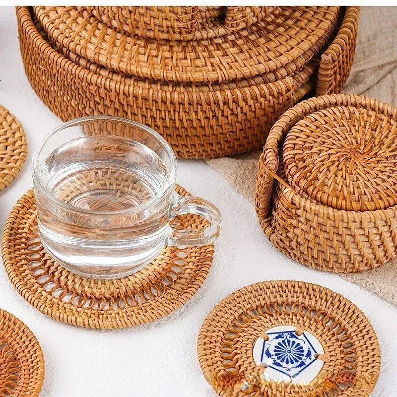 Rattan Woven Placemats – Non-Slip Heat-Insulating Table Mats Rattan Table Mat Babs