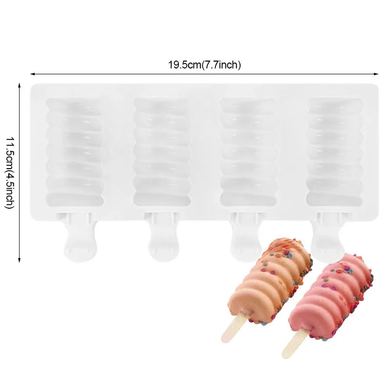Silicone Popsicle & Ice Cream Mold Tray – DIY Dessert Maker Silicone Dessert Mold Babs Style3