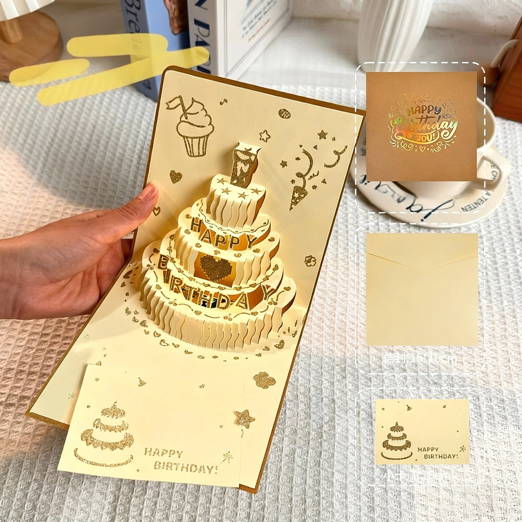 3D Pop-Up Handmade Greeting Cards with Envelopes Pop-Up Greeting Card Babs
