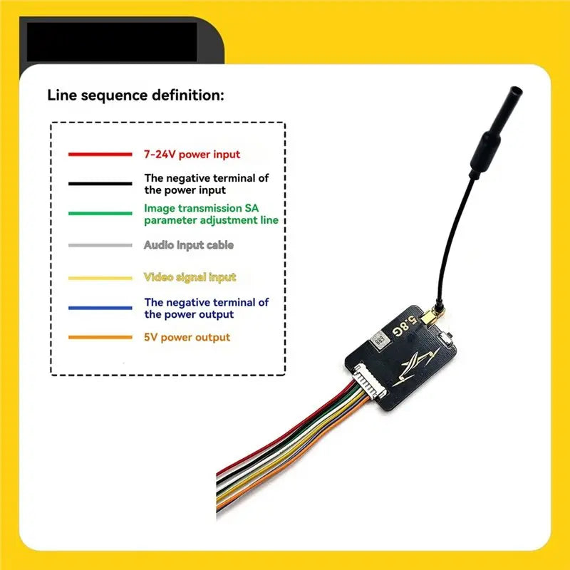 5.8GHz 1.2W FPV VTX 48CH Video Transmitter TBS OSD MMCX FPV Video Transmitter Babs