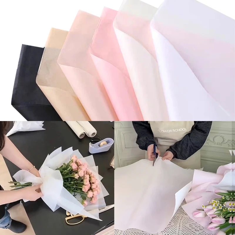 10Pcs Flower Bouquet Wrapping Tissue Paper 65x50cm DIY Craft Gift Wrapping Paper Babs