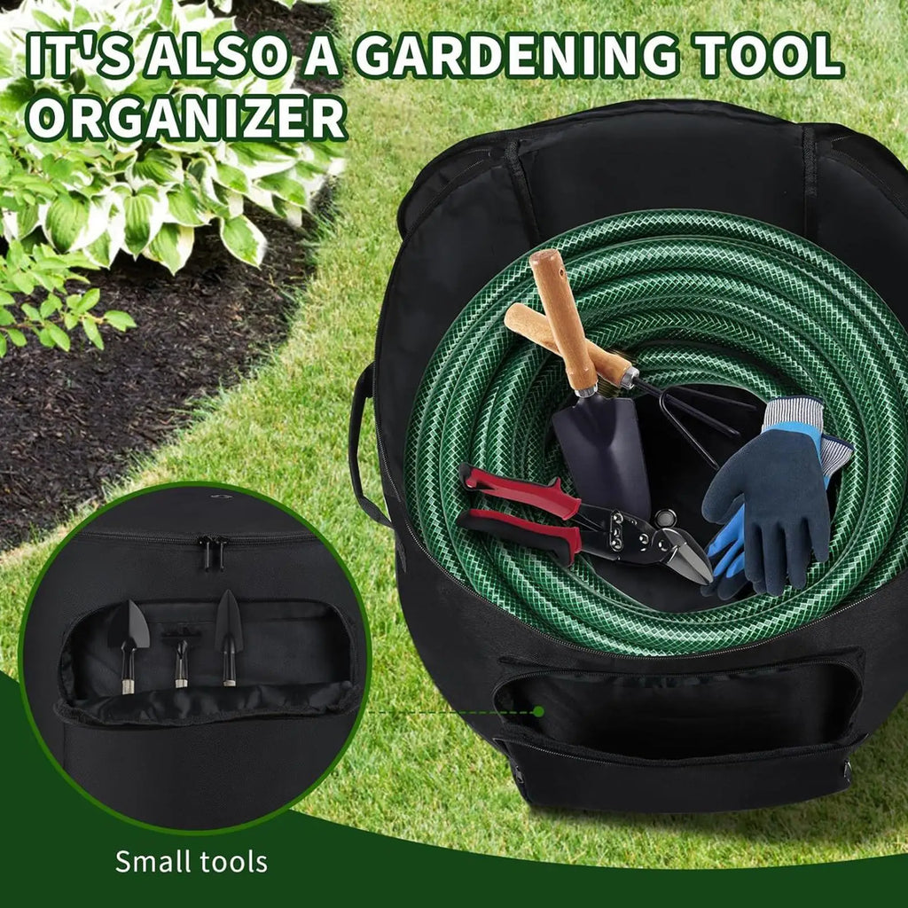 Waterproof Garden Hose Storage Bag – Large Capacity Organizer Garden Hose Storage Bag Babs