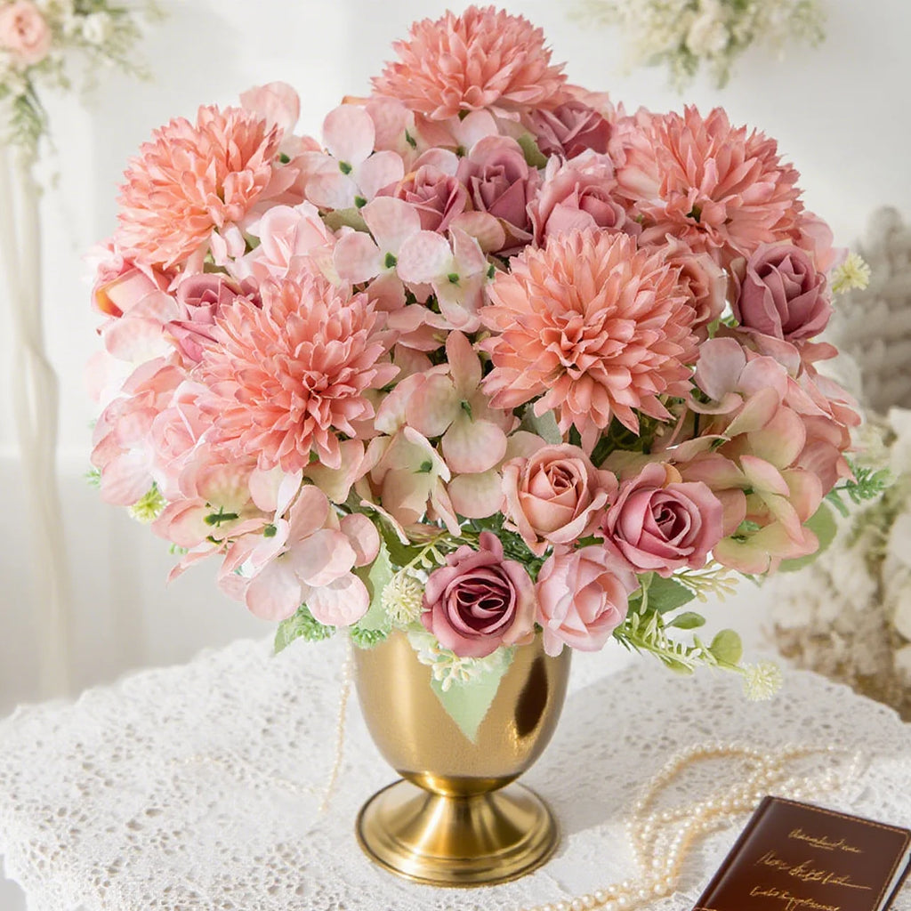 Artificial Silk Rose Bouquet – Wedding & Home Décor Flowers Artificial Silk Flowers Babs
