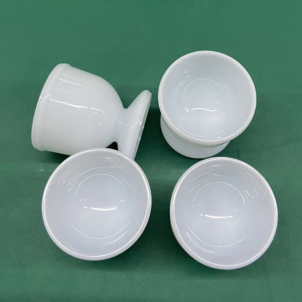 White Plastic Egg Cup Holders – Hard & Soft Boiled Eggs Set Egg Cup Holder Babs