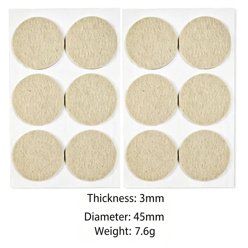 Self-Adhesive Felt Furniture Pads – Floor Scratch Protectors Furniture Floor Pads Babs beige-round-12pcs 3mm