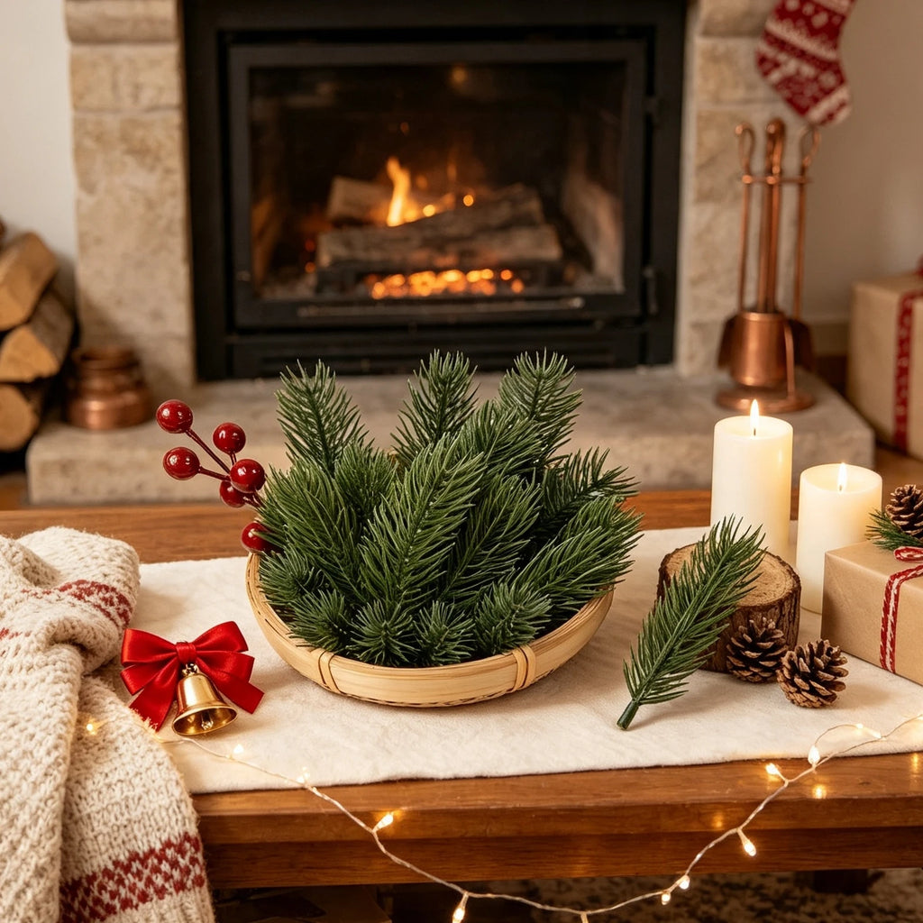 50/100Pcs Artificial Pine Needle Picks – Christmas & Home Décor Artificial Pine Picks Babs