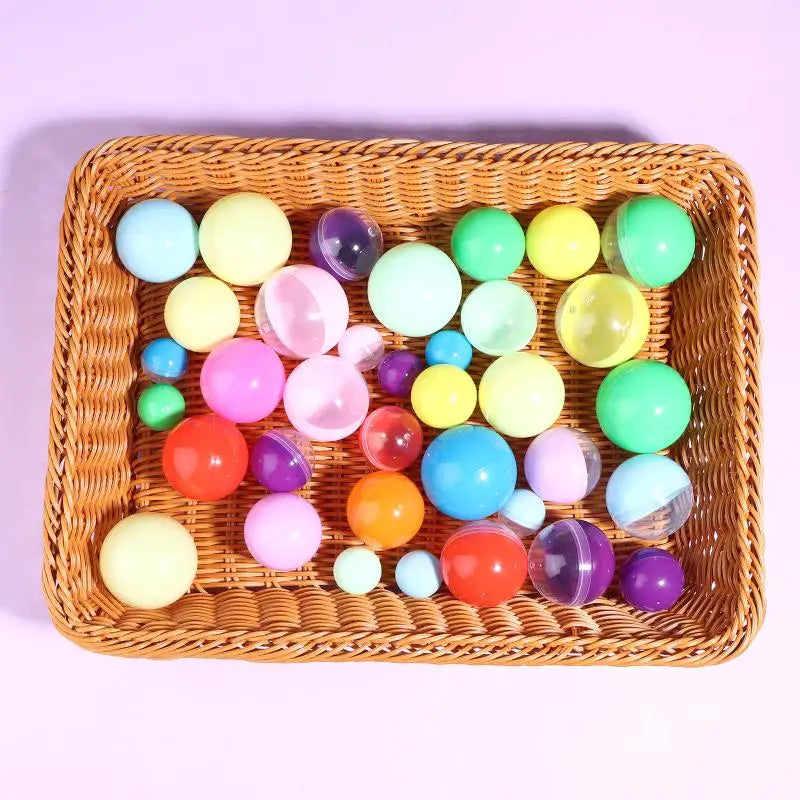 50Pcs Empty Plastic Capsule Balls 60-75MM DIY Surprise Containers Capsule Toy Containers Babs
