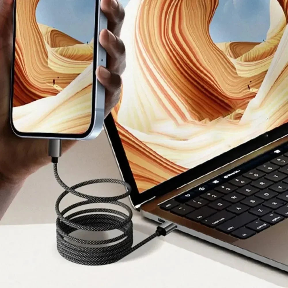 KEBIDUMEI 65W Magnetic USB-C Fast Charging Cable 1M Braided USB Charging Cable Babs