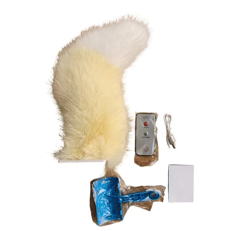 Electric Wagging Fox Tail Car Decor – Sound & Remote Control Car Tail Decoration Babs
