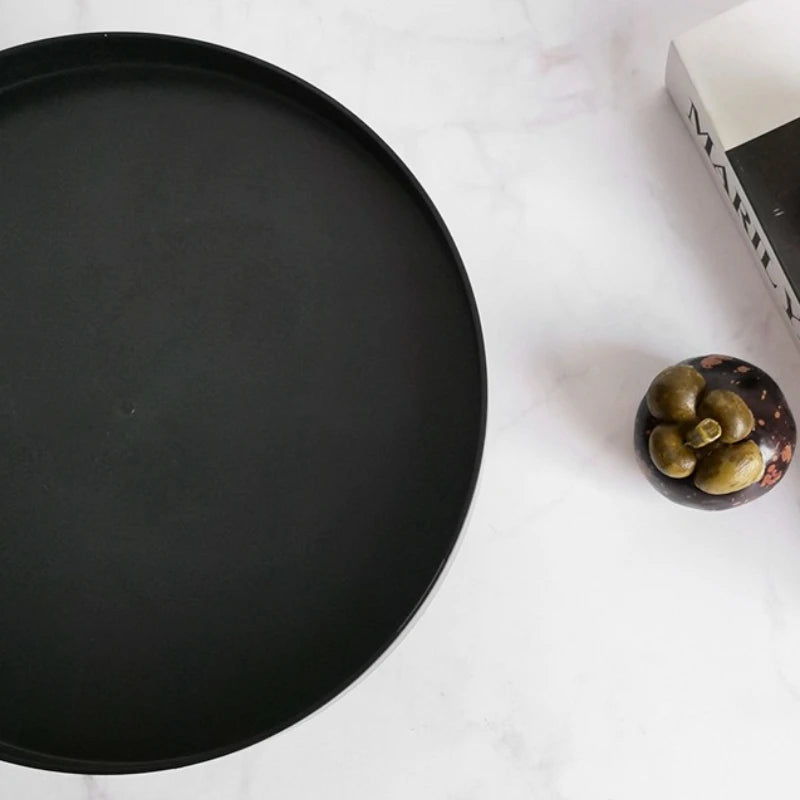 Modern Round Storage Tray – Desk, Jewelry & Kitchen Organizer Decorative Storage Tray Babs