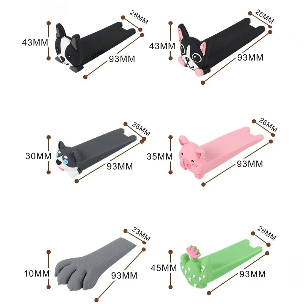 Floor Door Stopper – Anti-Slam No-Drill PU Rubber Wedge Floor Door Stopper Babs