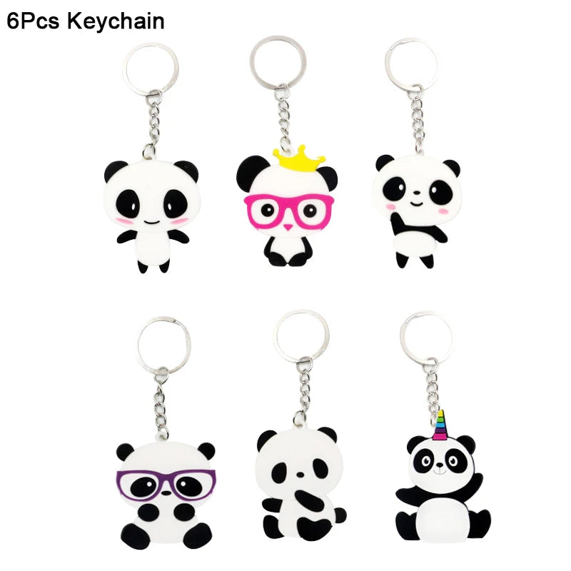 Panda Silicone Bracelet Keychain Bookmarks – Kids Party Favors Kids Party Favors Babs 6pcs keychain