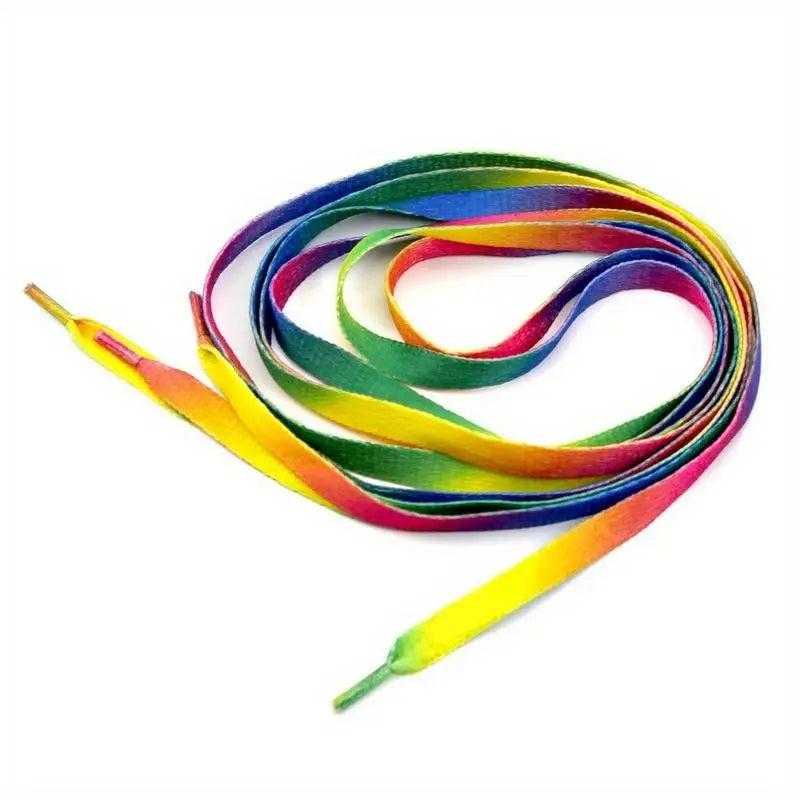 10 Pairs Rainbow Gradient Flat Shoelaces – Canvas & Sneakers Flat Shoelaces Babs