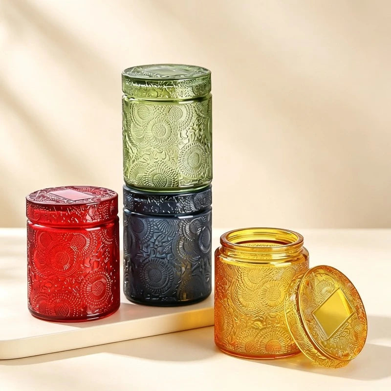 Glass Candle Jar with Lid – DIY Storage & Home Décor Glass Storage Jar Babs