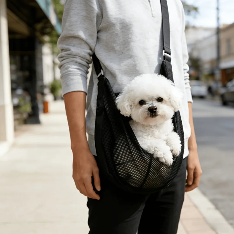 Mesh Pet Carrier Sling Bag – Crossbody & Shoulder for Small Pets Pet Carrier Sling Babs