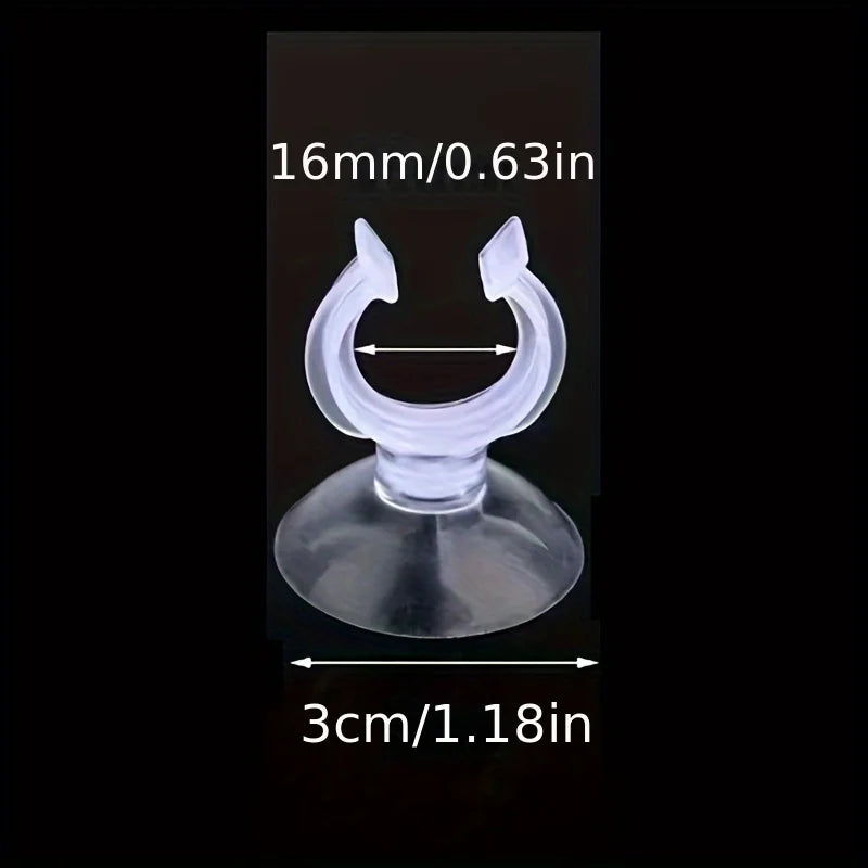 5-Pack U-Shape Suction Cup Tube Clips for Aquarium Hoses Aquarium Hose Clips Babs