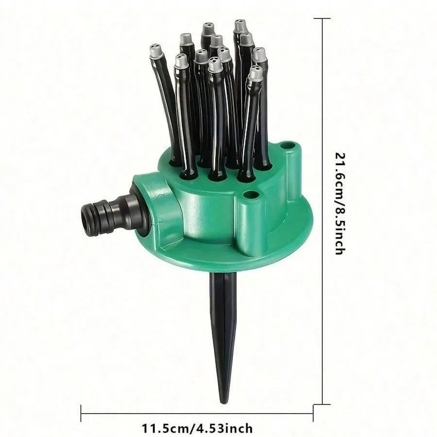 360° Rotating Garden Sprinkler – Multi-Head Lawn Watering Nozzle Garden Sprinkler Babs 1combo