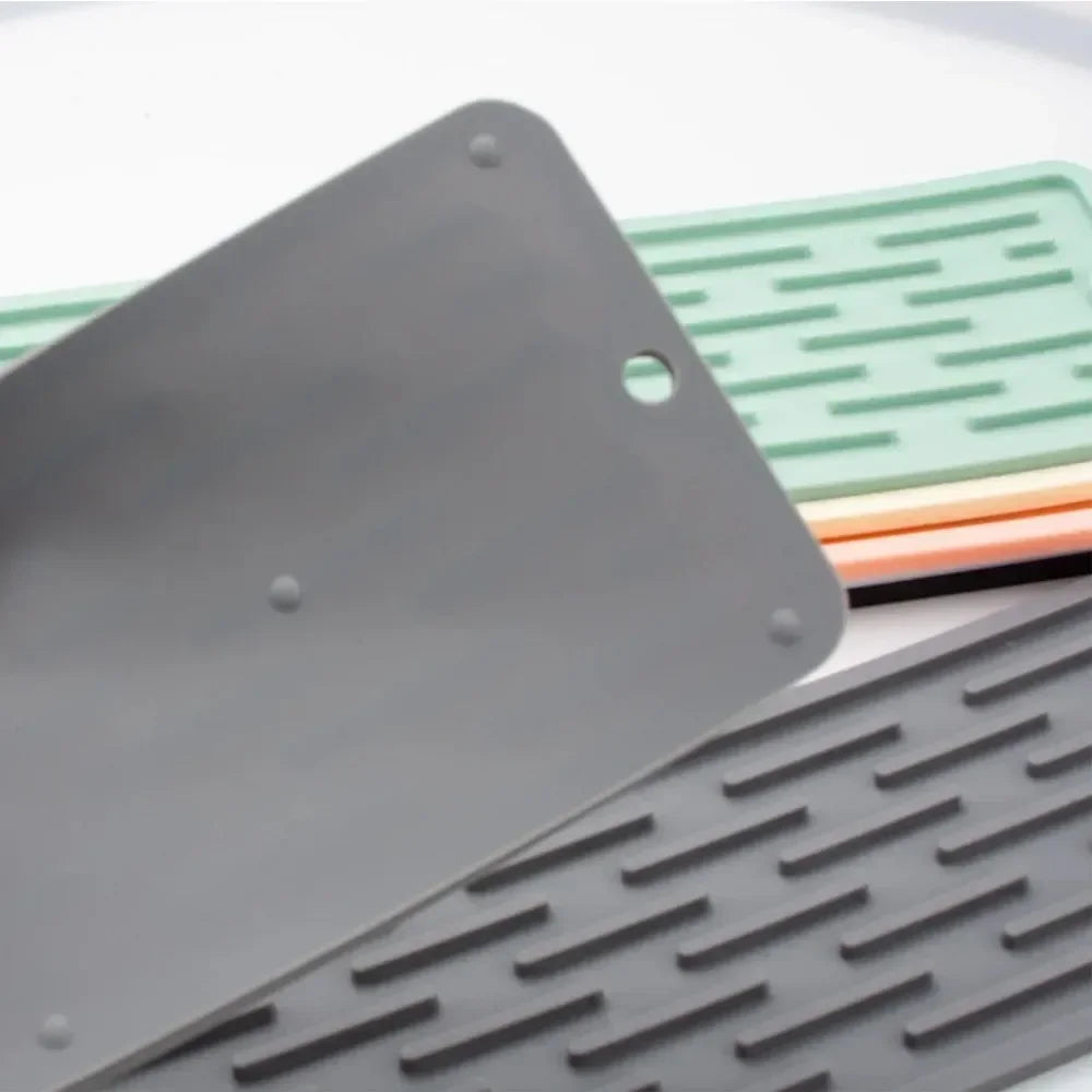 HOMEFISH Silicone Drainer Mat – Anti-Slip Sink Tray & Kitchen Pad Silicone Drainer Mat Babs