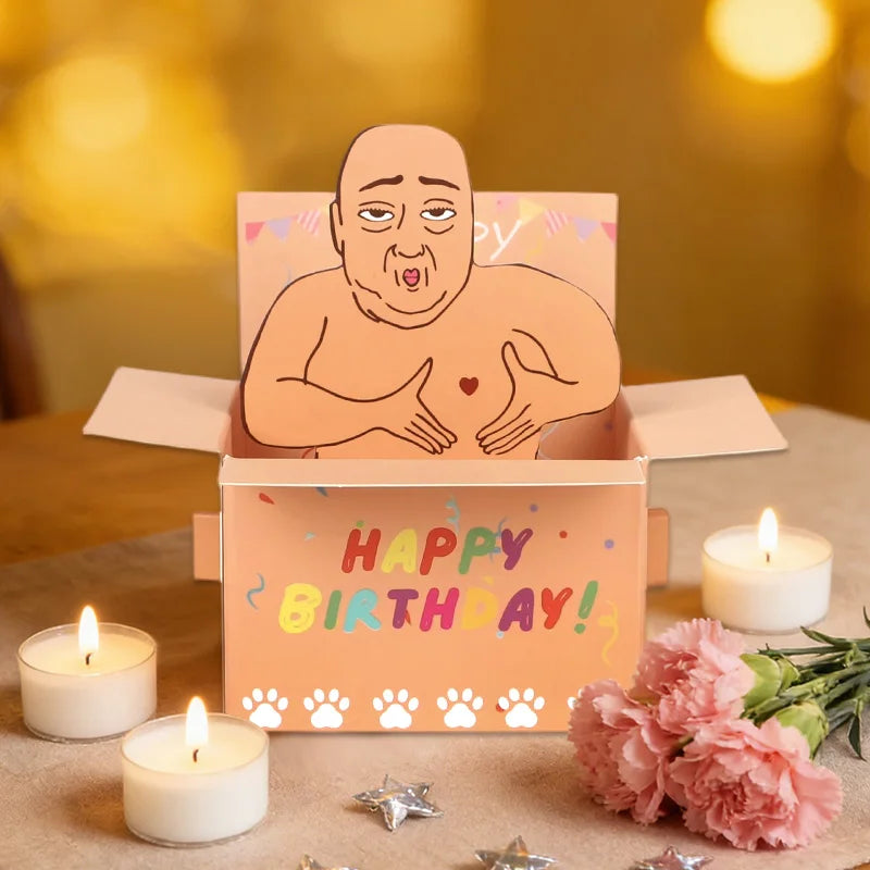 3D Pop-Up Happy Birthday Card – Handmade Paper Greeting Card Pop-Up Greeting Card Babs