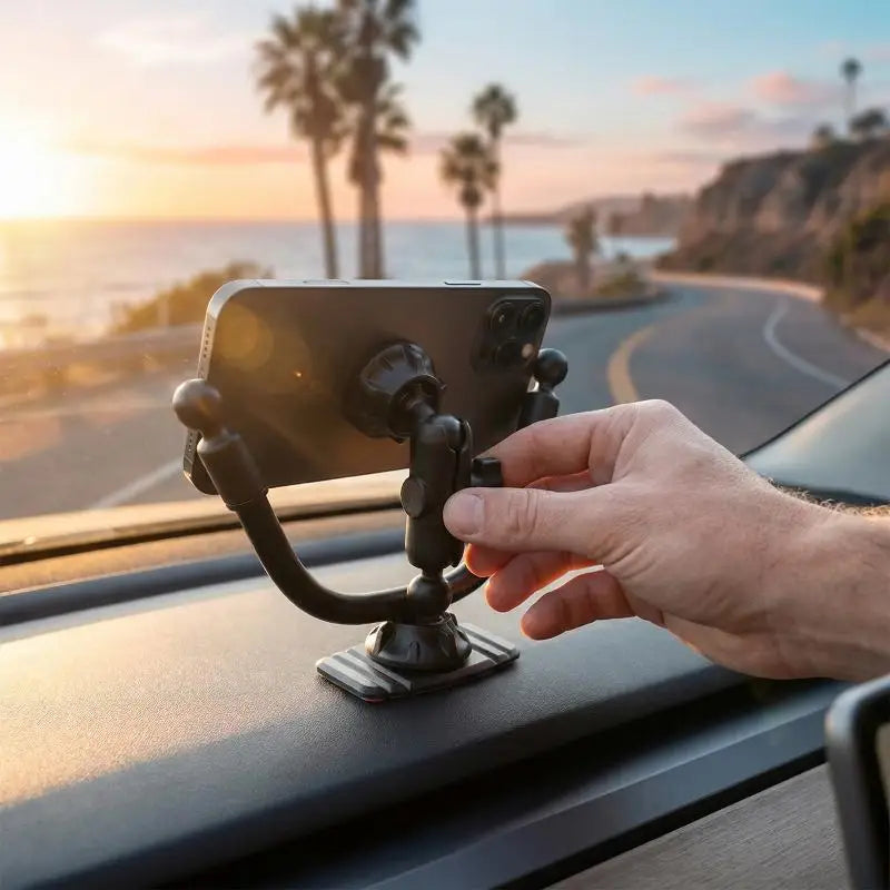 Dual Ball Head Extension Rod for Car Phone Mount – Flexible ABS Car Mount Accessory Babs