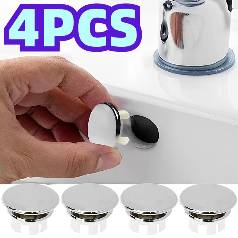 4Pcs Sink Overflow Ring Plug – Basin Drain Hole Cover Set Sink Overflow Ring Babs
