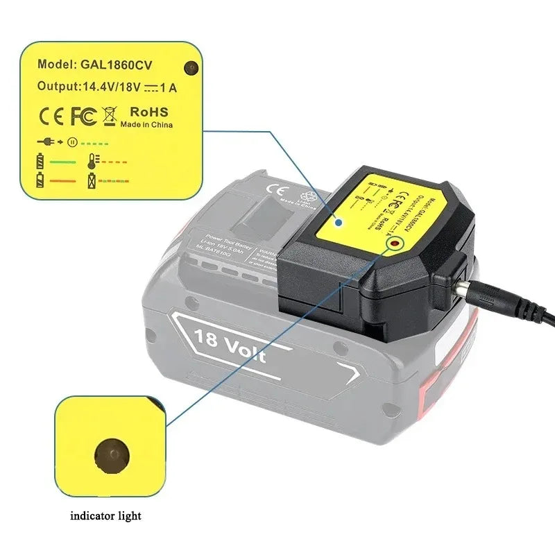 GAL1860CV Charger for Bosch 14.4–18V Li-ion Batteries Battery Charger Babs