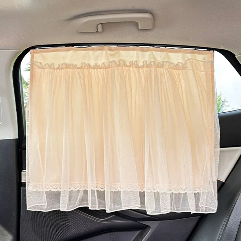 Car Side Window Sun Shade Curtain – UV & Heat Block Car Window Shade Babs Embedded beige