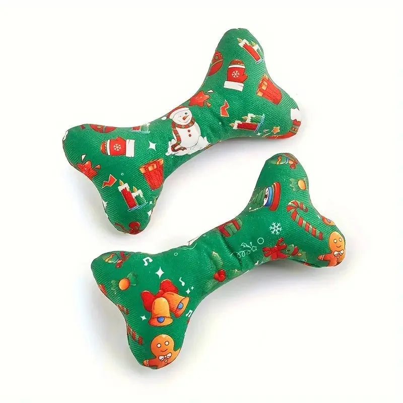 Dog Bone Plush Chew Toy Set for Small & Medium Dogs Plush Dog Toy Set Babs