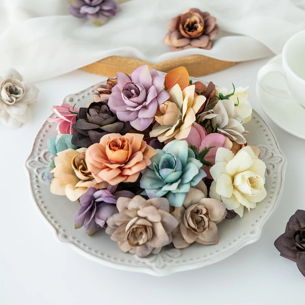 Silk Narcissus Artificial Flowers for Wedding & Home Decor Artificial Silk Flowers Babs Color 12 5 pcs