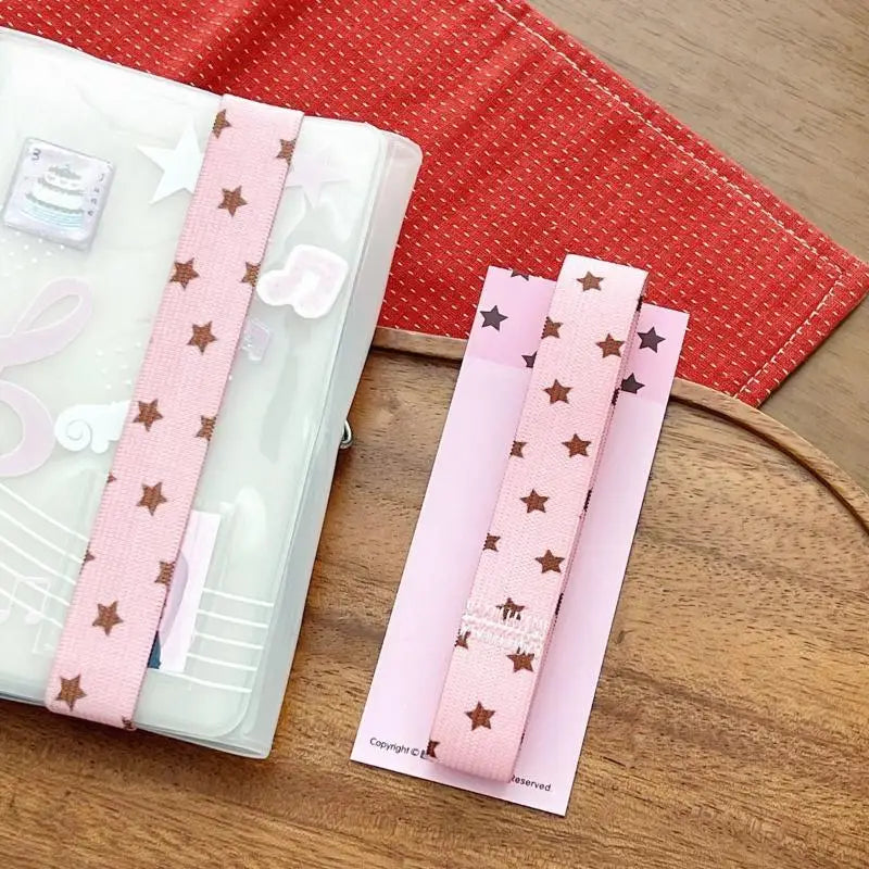 Adjustable Elastic Notebook Strap – Cute Star Binder Band Notebook Binder Strap Babs A6