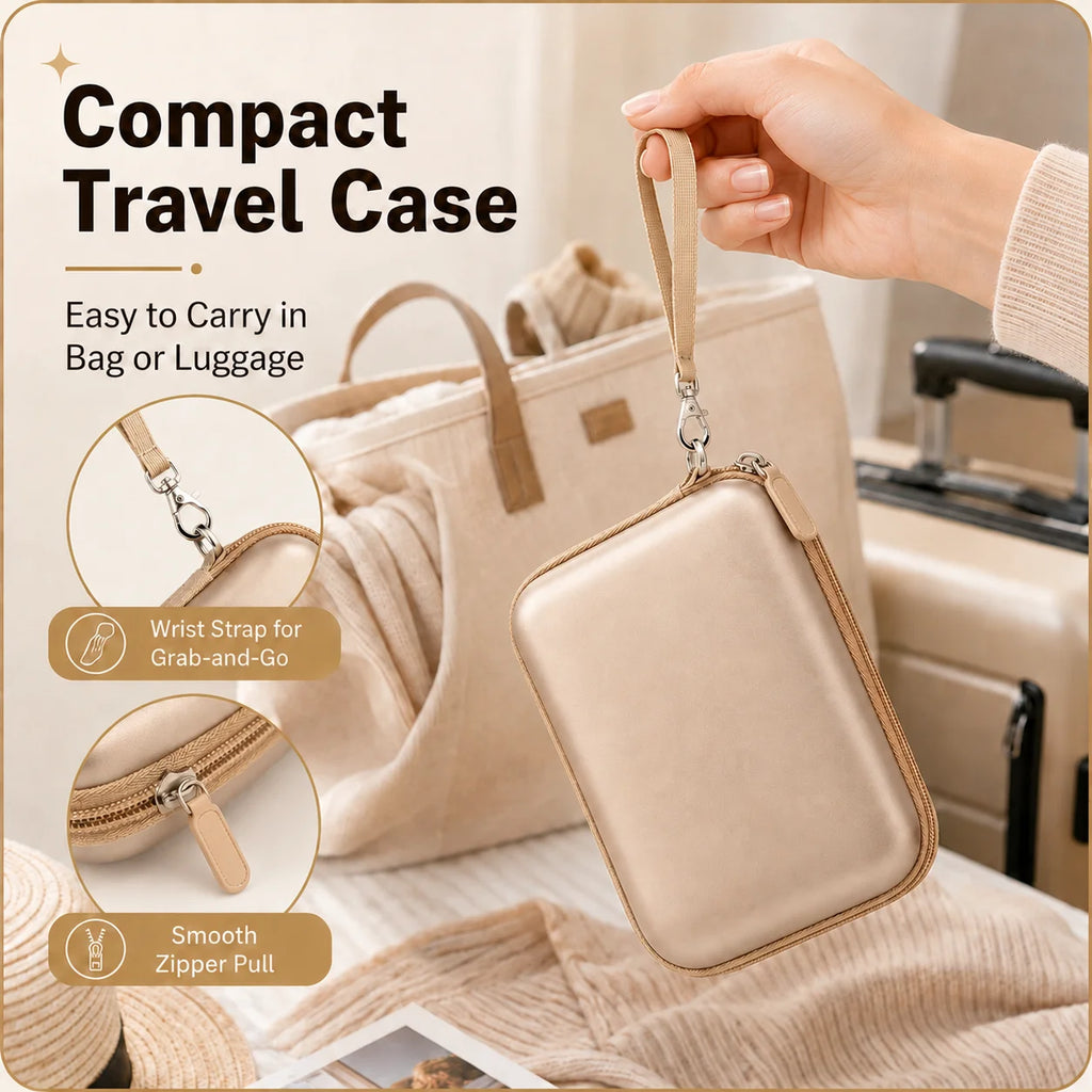 Hard EVA Travel Case for Liene Pearl N200 Pro Printer – Gold Printer Travel Case Babs