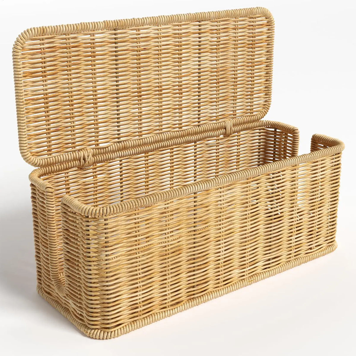 Handmade Rattan Cable Management Box | 2-Slot Cord Organizer Cable Management Box Babs