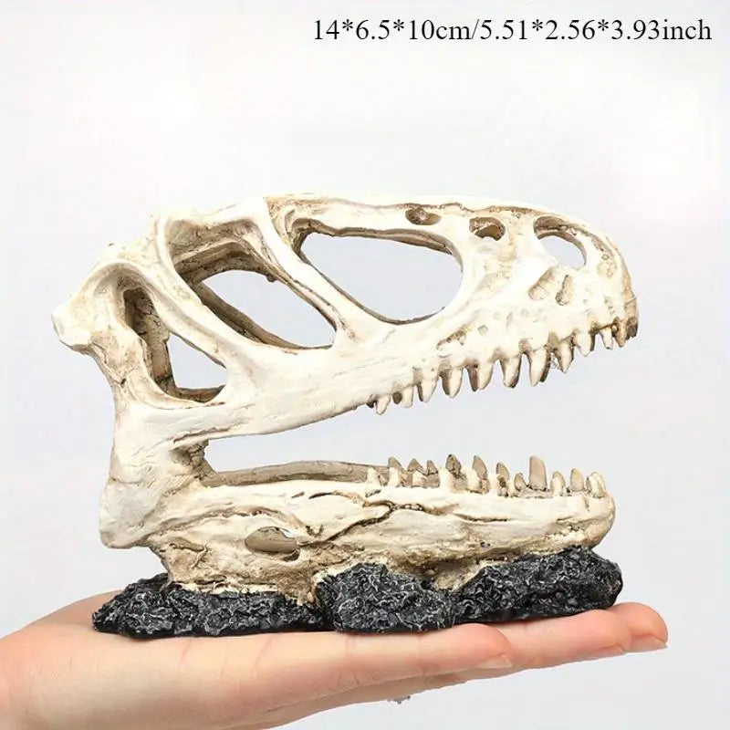 Resin Dinosaur Skull Aquarium & Reptile Habitat Decoration Aquarium Ornament Babs rex skull