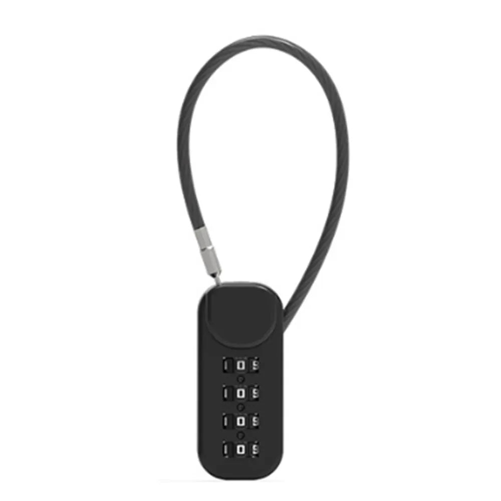 4-Digit Zinc Alloy Combination Padlock – Travel & Luggage Lock Combination Padlock Babs Black