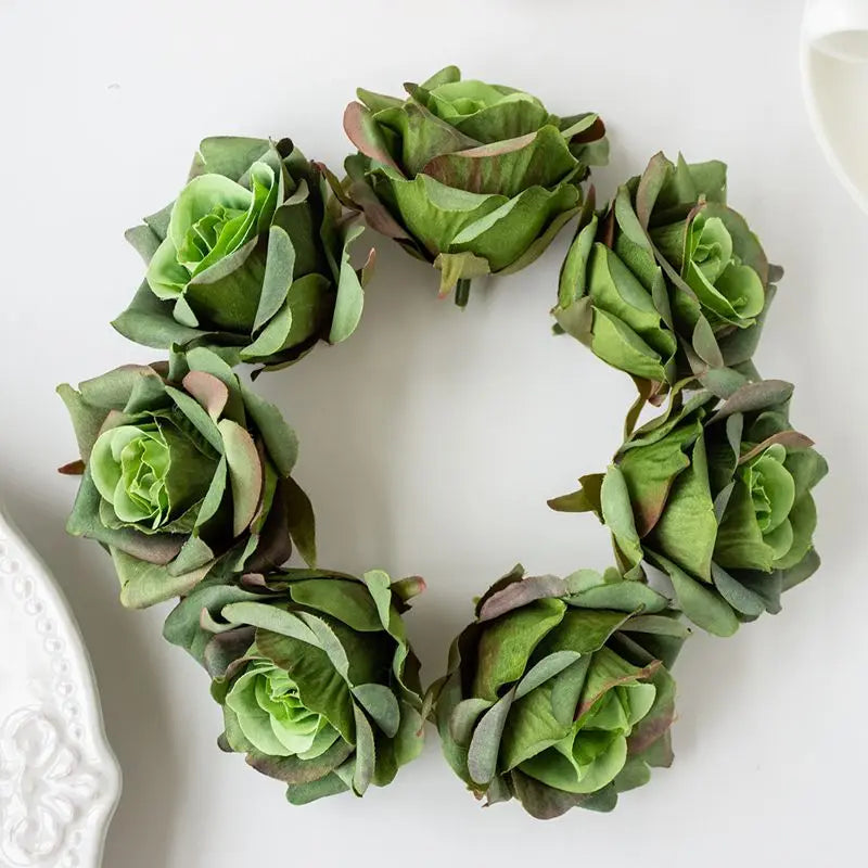 Silk Rose Artificial Flowers 5/10pc – Wedding & Home Decor Artificial Silk Flowers Babs color 3 5 pcs