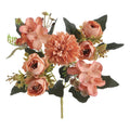 28CM Artificial Silk Peony Flower Head for Wedding & Home Décor Artificial Silk Flower Babs Orange 1Pcs