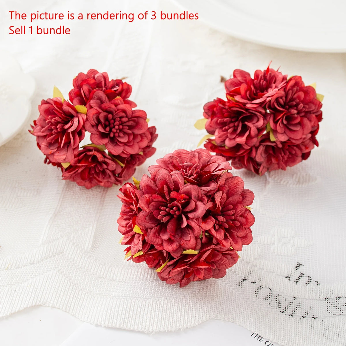 Silk Rose Artificial Flower Mini Bouquet – Wedding & Home Décor Artificial Flower Bouquet Babs color-5 3 pcs