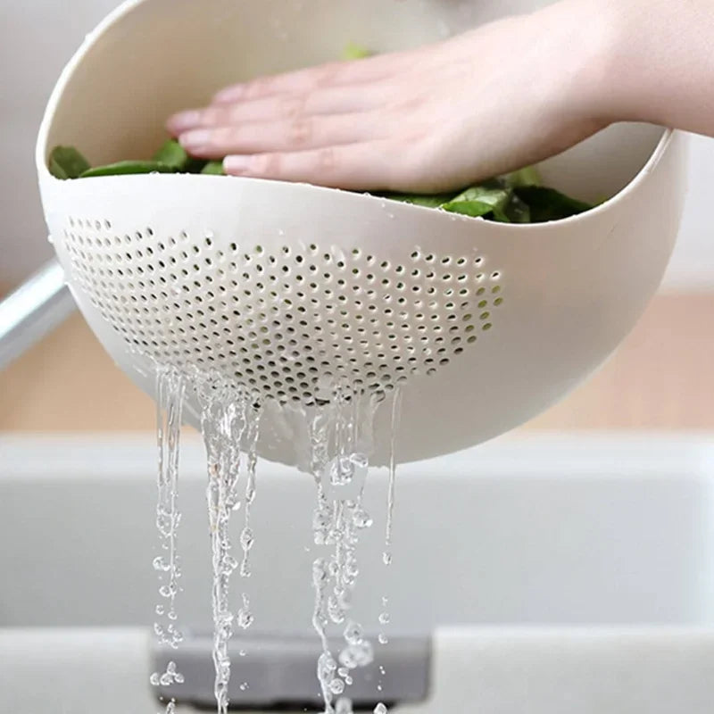 Colander Drain Basket with Handle – Rice, Fruit & Veggie Washing Kitchen Colander Babs water filtration
