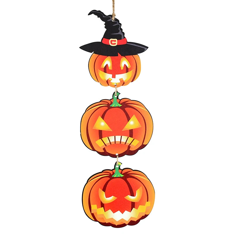 Halloween Wooden Ornaments Pumpkin Ghost Hanging Pendants Halloween Hanging Ornaments Babs B07