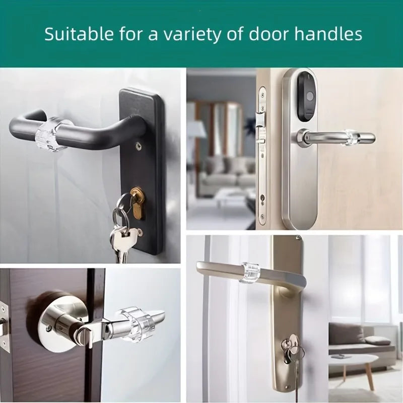 6-Pack Clear Door Knob Wall Protector Anti-Collision Pads Door Wall Protector Babs