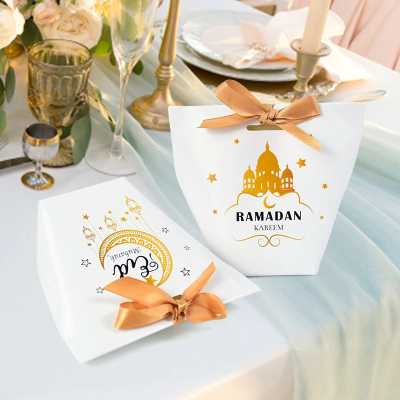 Eid Mubarak Gift Boxes & Ramadan Candy Bags – 5/10Pcs Festival Gift Boxes Babs
