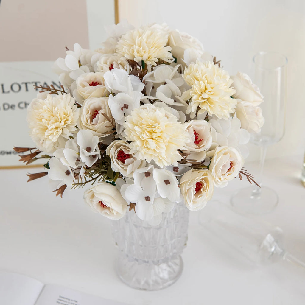 Artificial Silk Rose Bouquet – Indoor & Outdoor DIY Decor Artificial Silk Flowers Babs